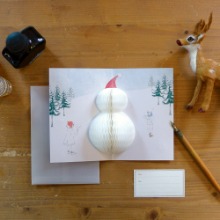 오첵 POP UP CARD snowman 팝업카드 스노우맨 크리스마스카드